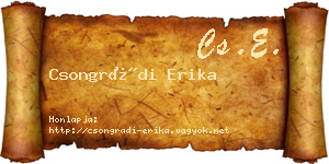 Csongrádi Erika névjegykártya